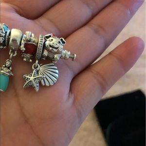 PANDORA - Tropical Starfish/Sea Shell Dangle Charm